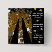 Nationaal Park Centennial Hot Springs Vierkante Button 5,1 Cm (Voorkant)