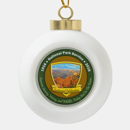 Nationaal Park Centennial Kerstmis Grand Canyon Keramische Bal Ornament (Voorkant)