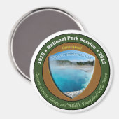 Nationaal Park Centennial Magnet Yellowstone 3 In (Voorkant / Achterkant)