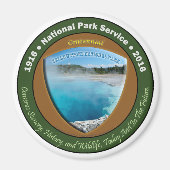 Nationaal Park Centennial Magnet Yellowstone 3 In (Voorkant)