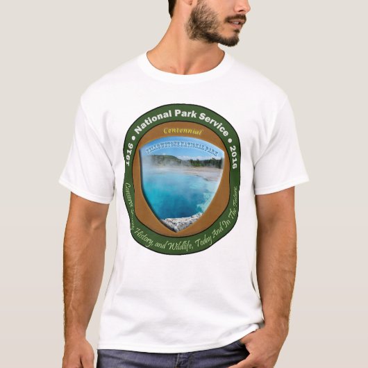 Nationaal Park Centennial TShirt Yellowstone (Voorkant)