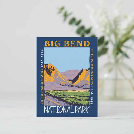 Nationaal park Chisos Mountain in Big Bend Briefkaart (Staand voorkant)