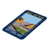 Nationaal park Chisos Mountain in Big Bend Magneet (Linkerzijde)