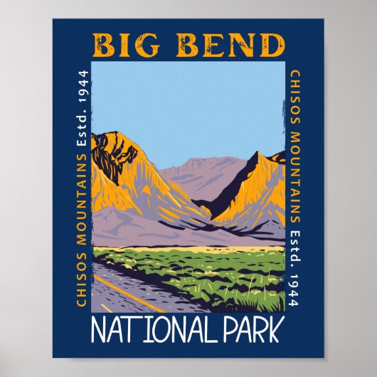 Nationaal park Chisos Mountain in Big Bend Poster (Voorkant)