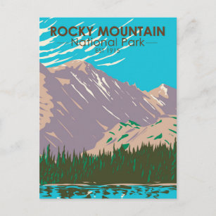 Nationaal park Colorado Beer Lake Rocky Mountain Briefkaart