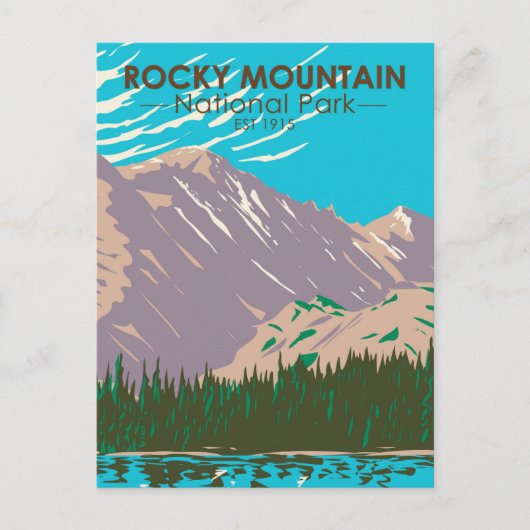 Nationaal park Colorado Beer Lake Rocky Mountain Briefkaart (Voorkant)