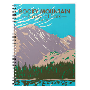 Nationaal park Colorado Beer Lake Rocky Mountain Notitieboek