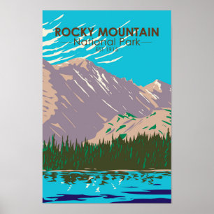 Nationaal park Colorado Beer Lake Rocky Mountain Poster