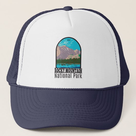Nationaal park Colorado Beer Lake Rocky Mountain Trucker Pet (Voorkant)