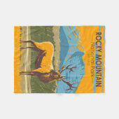 Nationaal park Colorado Elk  Rocky Mountain Fleece Deken (Voorkant (Horizontaal))