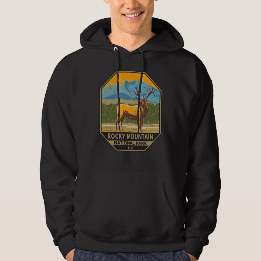 Nationaal park Colorado Elk  Rocky Mountain Hoodie (Voorkant)