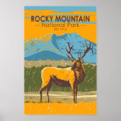 Nationaal park Colorado Elk  Rocky Mountain Poster (Voorkant)