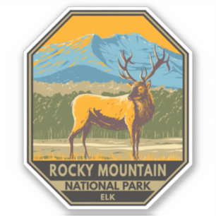 Nationaal park Colorado Elk  Rocky Mountain Sticker