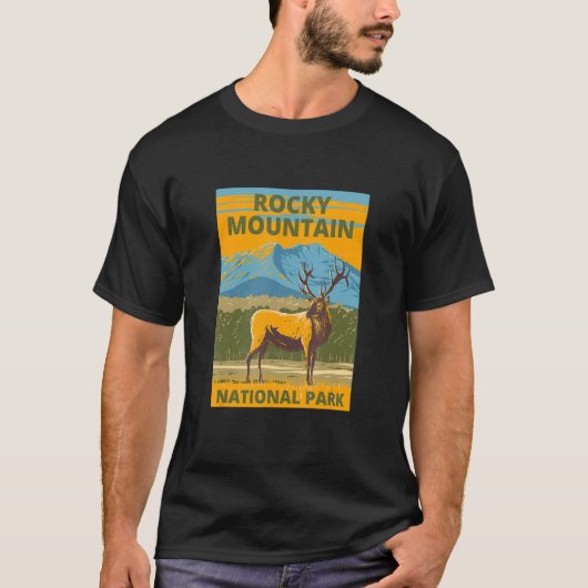 Nationaal park Colorado Elk souvenir T-shirt (Voorkant)