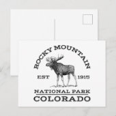 Nationaal park Colorado Moose Hike O Briefkaart (Voorkant / Achterkant)