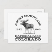 Nationaal park Colorado Moose Hike O Feestdagenkaart (Voorkant / Achterkant)