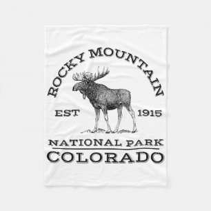 Nationaal park Colorado Moose Hike O Fleece Deken