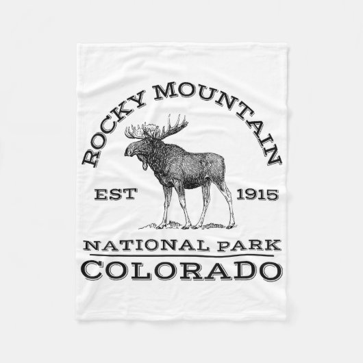 Nationaal park Colorado Moose Hike O Fleece Deken (Voorkant)