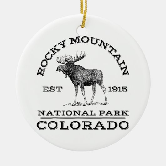 Nationaal park Colorado Moose Hike O Keramisch Ornament (Voorkant)