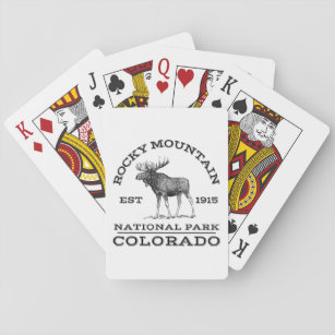 Nationaal park Colorado Moose Hike O Pokerkaarten