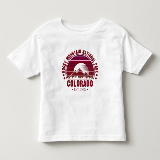 Nationaal Park Colorado Retro Kinder Shirts (Voorkant)