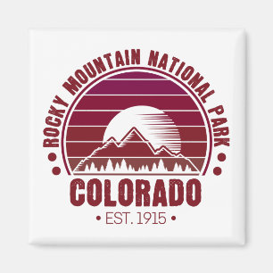 Nationaal Park Colorado Retro Magneet
