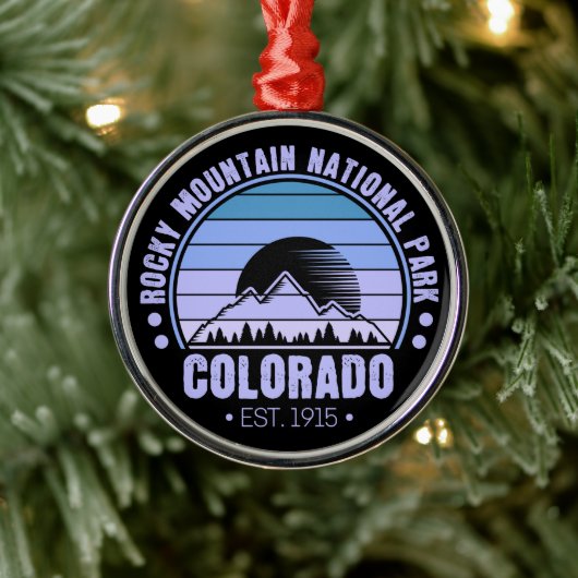 Nationaal Park Colorado Retro Metalen Ornament (Boom)