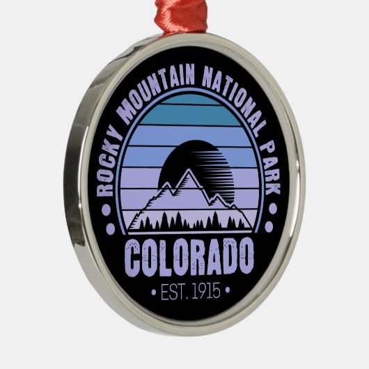 Nationaal Park Colorado Retro Metalen Ornament (Rechts)