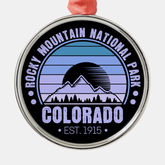 Nationaal Park Colorado Retro Metalen Ornament (Voorkant)