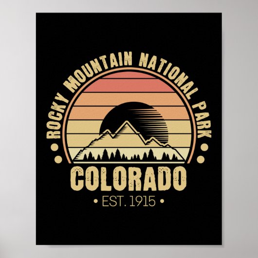 Nationaal Park Colorado Retro Poster (Voorkant)