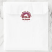 Nationaal Park Colorado Retro Ronde Sticker (Tas)