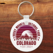 Nationaal Park Colorado Retro Sleutelhanger (Voorkant)