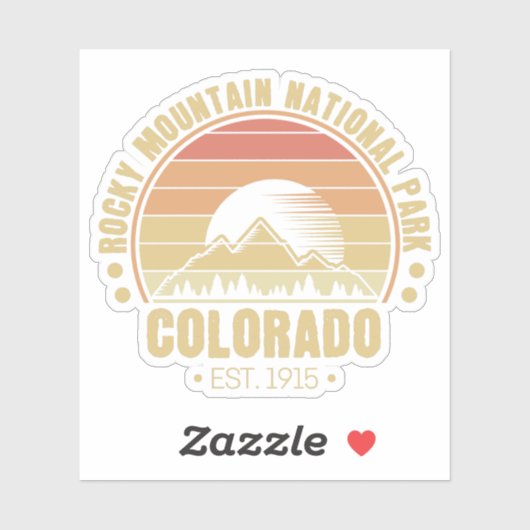 Nationaal Park Colorado Retro Sticker (Vel)
