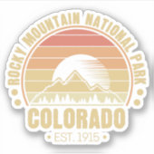 Nationaal Park Colorado Retro Sticker (Voorkant)