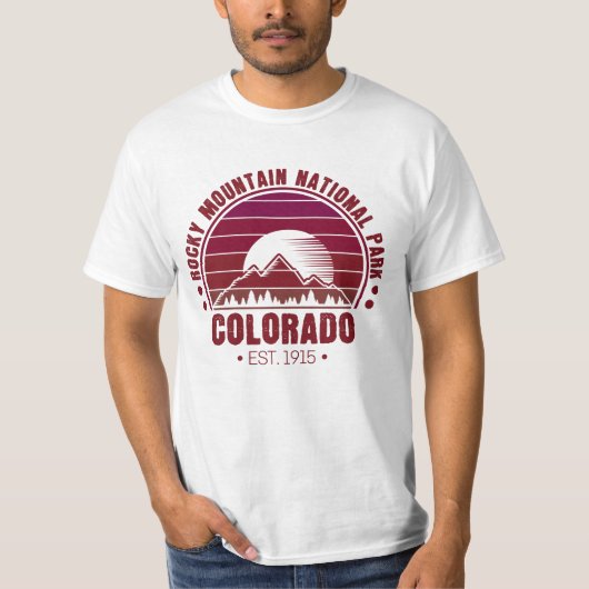 Nationaal Park Colorado Retro T-shirt (Voorkant)