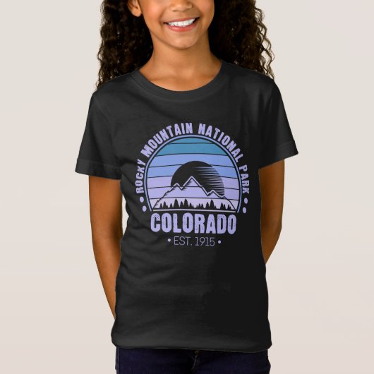 Nationaal Park Colorado Retro T-shirt (Voorkant)