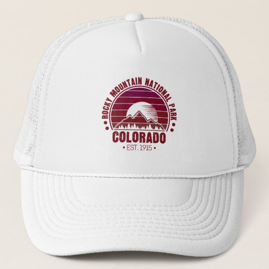 Nationaal Park Colorado Retro Trucker Pet (Voorkant)
