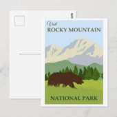 Nationaal park Colorado  Rocky Mountain Briefkaart (Voorkant / Achterkant)
