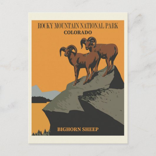 Nationaal park Colorado  Rocky Mountain Briefkaart (Voorkant)