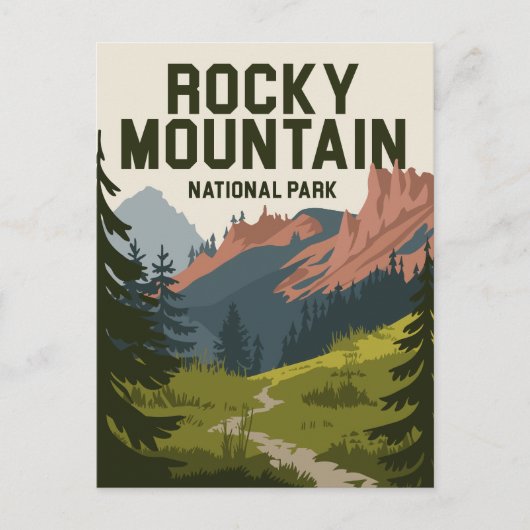 Nationaal Park Colorado Rocky Mountain Briefkaart (Voorkant)