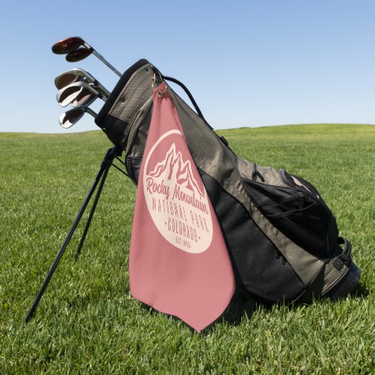 Nationaal Park Colorado Rocky Mountain Golfhanddoek (Groen)