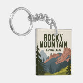 Nationaal Park Colorado Rocky Mountain Sleutelhanger (Voorkant Links)