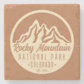 Nationaal Park Colorado Rocky Mountain Stenen Onderzetter (Voorkant)