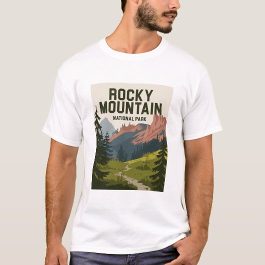 Nationaal Park Colorado Rocky Mountain T-shirt (Voorkant)