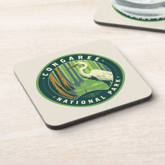 Nationaal park Congaree Bier Onderzetter (Linkerzijde)