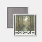 Nationaal park Congaree Magneet (Voorkant / Achterkant)