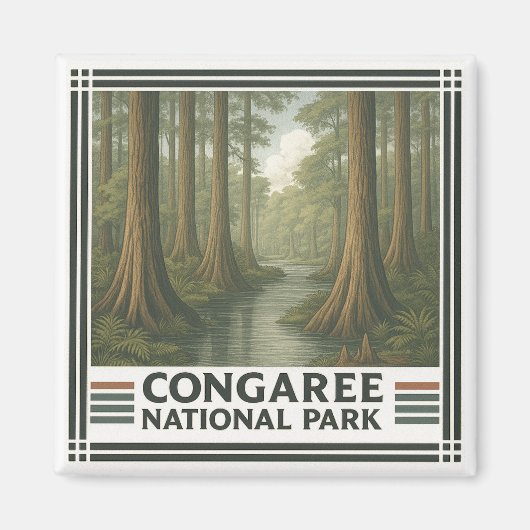 Nationaal park Congaree Magneet (Voorkant)