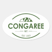 Nationaal park Congaree Ovale Sticker (Voorkant)