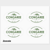 Nationaal park Congaree Ovale Sticker (Vel)
