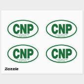 Nationaal park Congaree Ovale Sticker (Vel)
